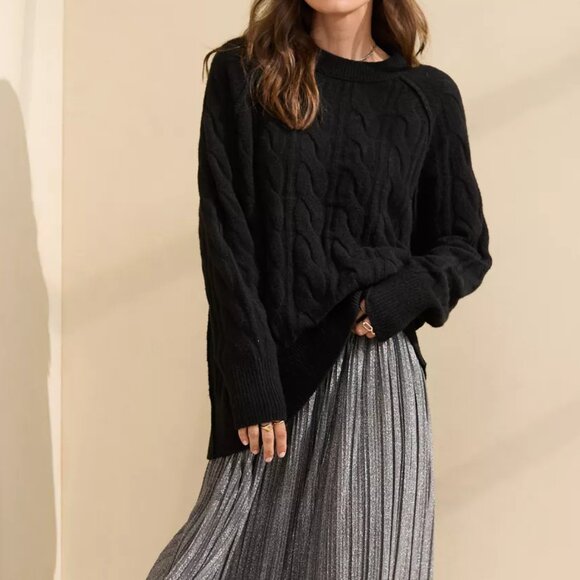 Aerie "unREAL" Cable Crew Sweater - Picture 1 of 3